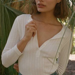 DOEN - PAOLA TEE -- SALT WITH RAINBOW TRIM
>> SALT WITH RAINBOW TRIM / XS